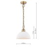 Dar Lighting Laura Ashley - Durford Pendant (Matt Antique Brass)