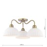 Dar Lighting Laura Ashley - Durford Semi-Flush Ceiling Light (Matt Antique Brass)