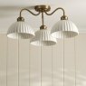 Dar Lighting Laura Ashley - Durford Semi-Flush Ceiling Light (Matt Antique Brass)