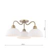 Dar Lighting Laura Ashley - Durford Semi-Flush Ceiling Light (Matt Antique Brass)