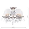 Dar Lighting Laura Ashley - Enstone Semi-Flush Chandelier