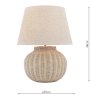 Dar Lighting Laura Ashley - Fernhill Large Rattan Table Lamp