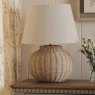 Dar Lighting Laura Ashley - Fernhill Large Rattan Table Lamp with Shade