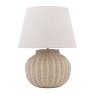 Dar Lighting Laura Ashley - Fernhill Large Rattan Table Lamp with Shade