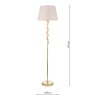 Laura Ashley Lighting Laura Ashley - Halton Floor Lamp Gold Leaf