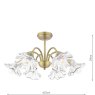Dar Lighting Laura Ashley - Kerswell Semi-Flush Light (Matt Antique Brass)