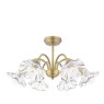 Dar Lighting Laura Ashley - Kerswell Semi-Flush Light (Matt Antique Brass)