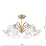 Dar Lighting Laura Ashley - Kerswell Semi-Flush Light (Matt Antique Brass)