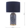 Dar Lighting Laura Ashley - Knipton Blue Table Lamp