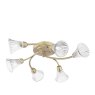 Dar Lighting Laura Ashley - Lanton Semi-Flush Ceiling Light (Matt Antique Brass)