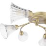 Dar Lighting Laura Ashley - Lanton Semi-Flush Ceiling Light (Matt Antique Brass)