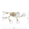 Dar Lighting Laura Ashley - Lanton Semi-Flush Ceiling Light (Matt Antique Brass)