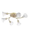 Dar Lighting Laura Ashley - Lanton Semi-Flush Ceiling Light (Matt Antique Brass)