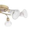 Dar Lighting Laura Ashley - Lanton Semi-Flush Ceiling Light (Matt Antique Brass)