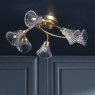 Dar Lighting Laura Ashley - Lanton Semi-Flush Ceiling Light (Matt Antique Brass)