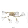 Dar Lighting Laura Ashley - Lanton Semi-Flush Ceiling Light (Matt Antique Brass)