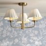 Dar Lighting Laura Ashley - Mixbury Semi-Flush Light (Matt Antique Brass)