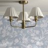 Dar Lighting Laura Ashley - Mixbury Semi-Flush Light (Matt Antique Brass)