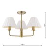 Dar Lighting Laura Ashley - Mixbury Semi-Flush Light (Matt Antique Brass)