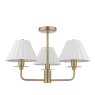 Dar Lighting Laura Ashley - Mixbury Semi-Flush Light (Matt Antique Brass)