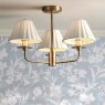Dar Lighting Laura Ashley - Mixbury Semi-Flush Light (Matt Antique Brass)