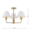 Dar Lighting Laura Ashley - Mixbury Semi-Flush Light (Matt Antique Brass)