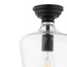Dar Lighting Laura Ashley - Ockley Semi-Flush Ceiling Light (Black and Glass)