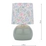 Dar Lighting Laura Ashley - Sherston Blue Crackle Glaze Table Lamp