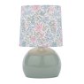 Dar Lighting Laura Ashley - Sherston Blue Crackle Glaze Table Lamp