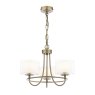 Dar Lighting Laura Ashley - Southwell Chandelier (Antique Brass and Opal Glass)