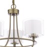 Dar Lighting Laura Ashley - Southwell Chandelier (Antique Brass and Opal Glass)