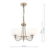 Dar Lighting Laura Ashley - Southwell Chandelier (Antique Brass and Opal Glass)