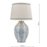 Dar Lighting Laura Ashley - Stannard Blue Table Lamp