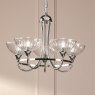Dar Lighting Laura Ashley - Wellham 5 Light Pendant (Polished Nickel and Glass)