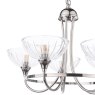 Dar Lighting Laura Ashley - Wellham 5 Light Pendant (Polished Nickel and Glass)