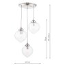 Dar Lighting Laura Ashley - Whitham 3 Light Cluster Pendant