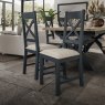 Kettle Interiors Glamorgan - Cross Back Dining Chair (Natural Check)
