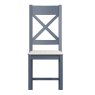 Kettle Interiors Glamorgan - Cross Back Dining Chair (Natural Check)