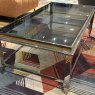 Janis - Coffee Table (Blue/Grey Glass Top)