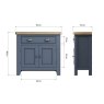 Kettle Interiors Glamorgan - 2 Door Sideboard 1 Drawer