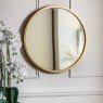 Gallery Direct Higgins - Round Mirror Antique Gold
