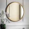 Gallery Direct Higgins - Round Mirror Antique Gold