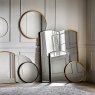 Gallery Direct Higgins - Round Mirror Antique Gold