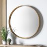 Gallery Direct Keaton - Round Mirror Oak