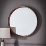 Gallery Direct Keaton - Round Mirror Walnut