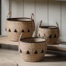Gallery Direct Accessories - Alid Baskets Natural Black (Set of 3)