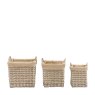 Gallery Direct Accessories - Faden Square Lined Basket Natural (Set of 3)
