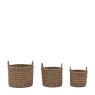 Gallery Direct Accessories - Hand Woven Willow Storage Basket Nest (Set of 3)