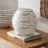 Gallery Direct Accessories - Andorra Handblown Carved Glass Vase White Small