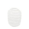 Accessories - Andorra Handblown Carved Glass Vase White Large